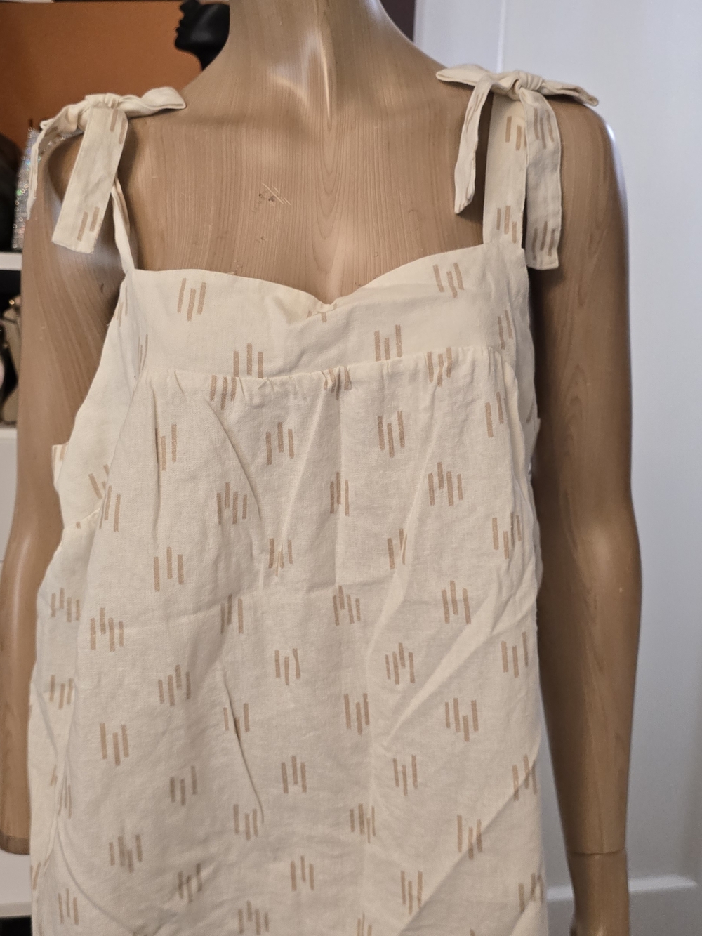 Sonoma Cream Smocked-Top Tank Sz XXL